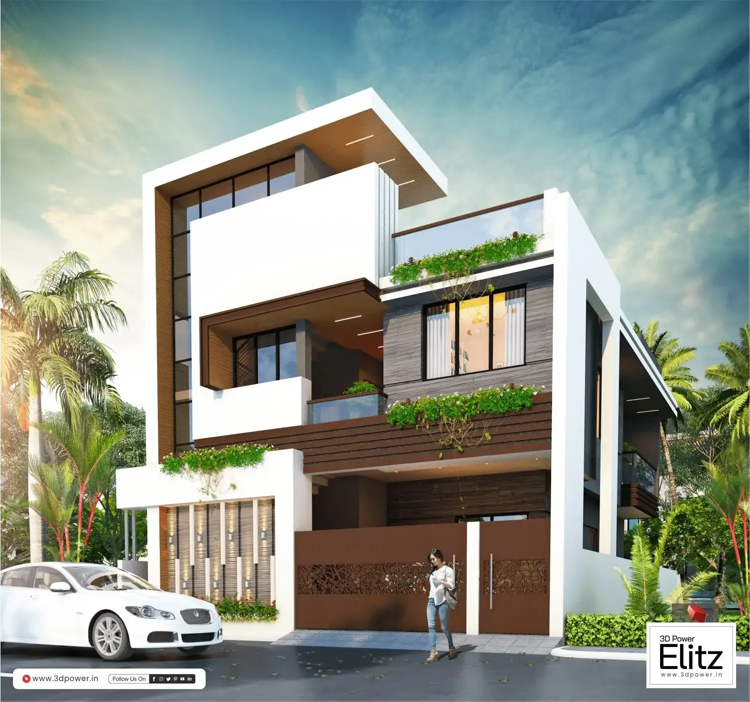 3D Front Elevation - 3D Power Elitz